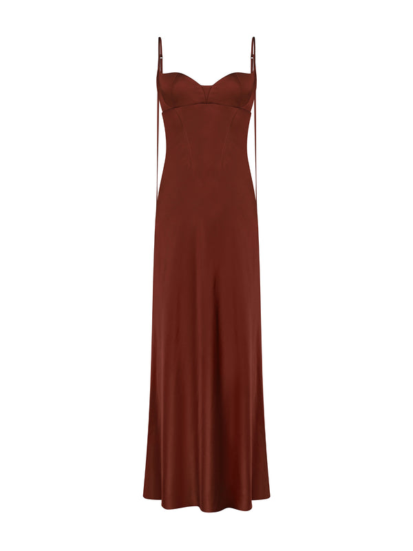 Isolde Satin Maxi Dress