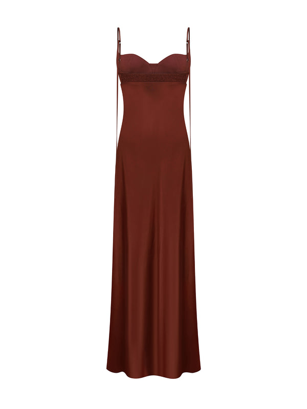 Isolde Satin Maxi Dress