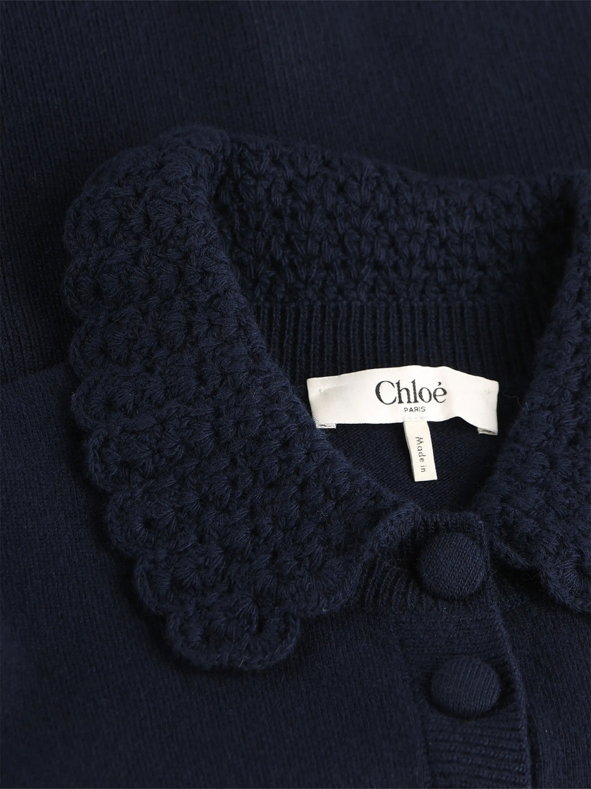 Wool Fitted Logo Cardigan