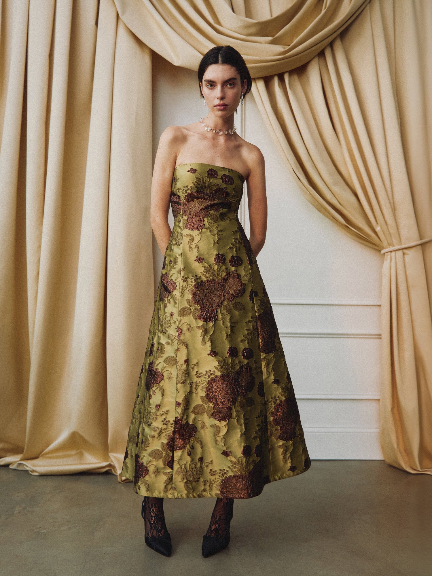 Colette Strapless Midi Dress