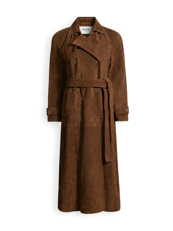 Corrin Suede Trench Coat