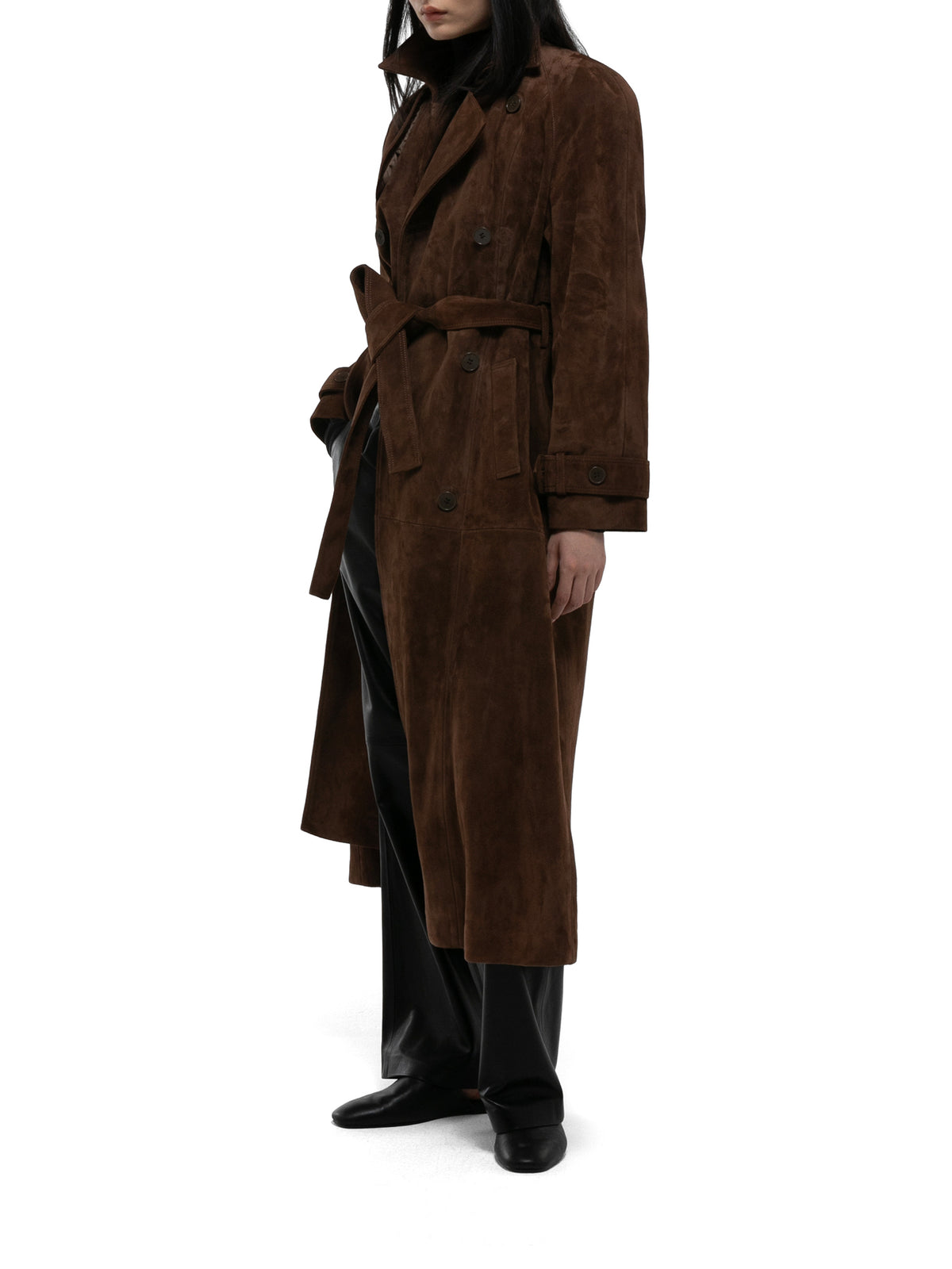 Corrin Suede Trench Coat