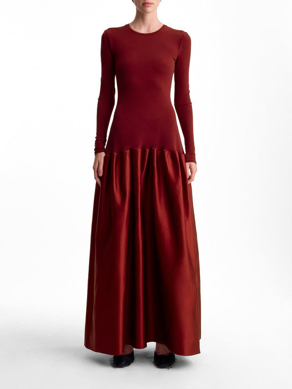 Catrin Flared Duchesse Midi Dress