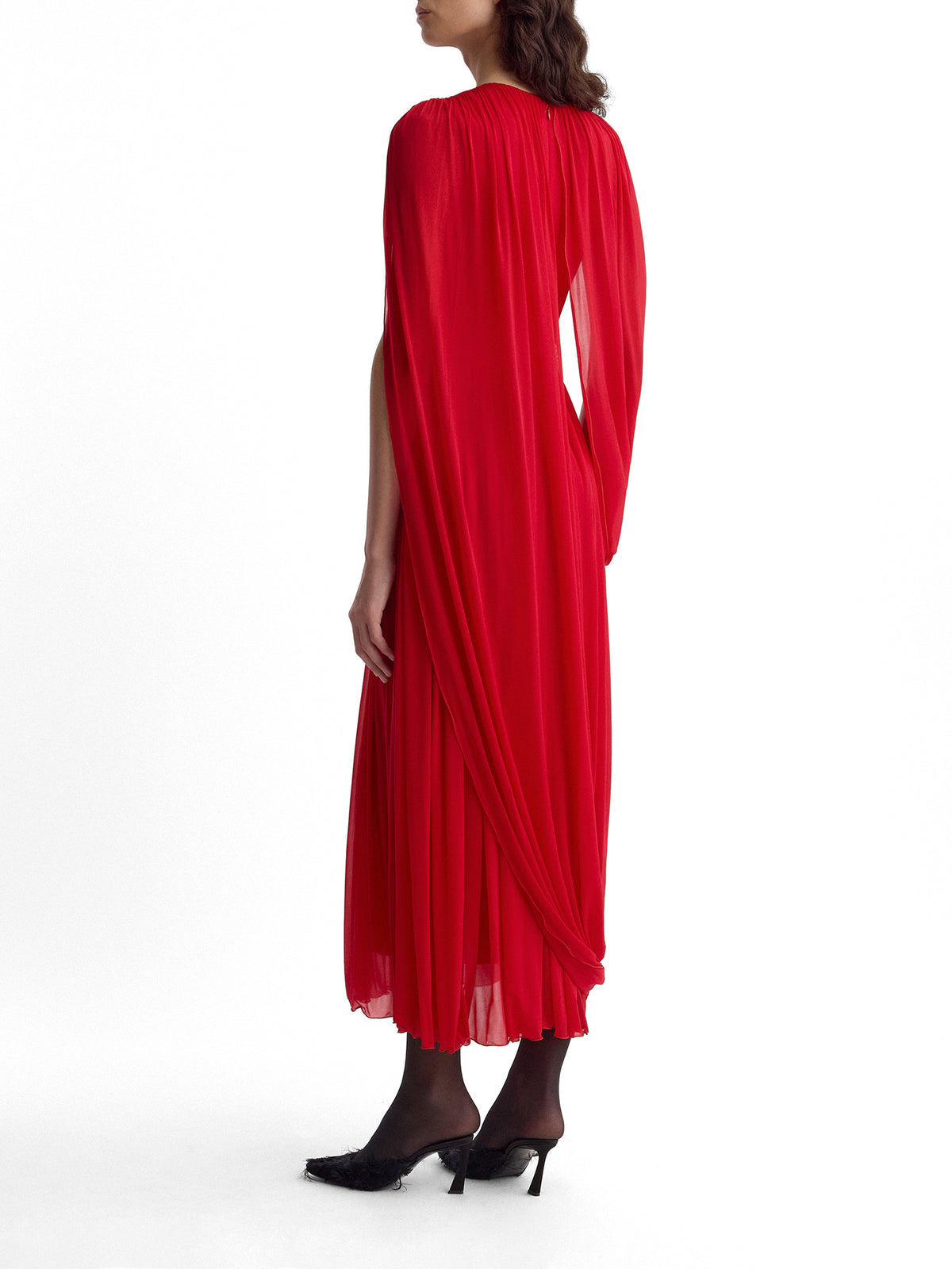 Kahlo Asymmetric Draped Jersey Midi Dress