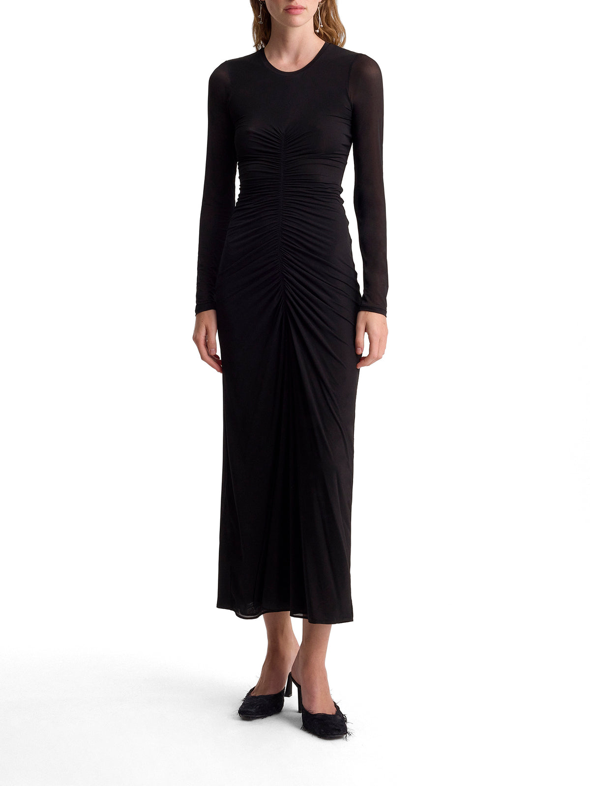 Selena Ruched Jersey Midi Dress