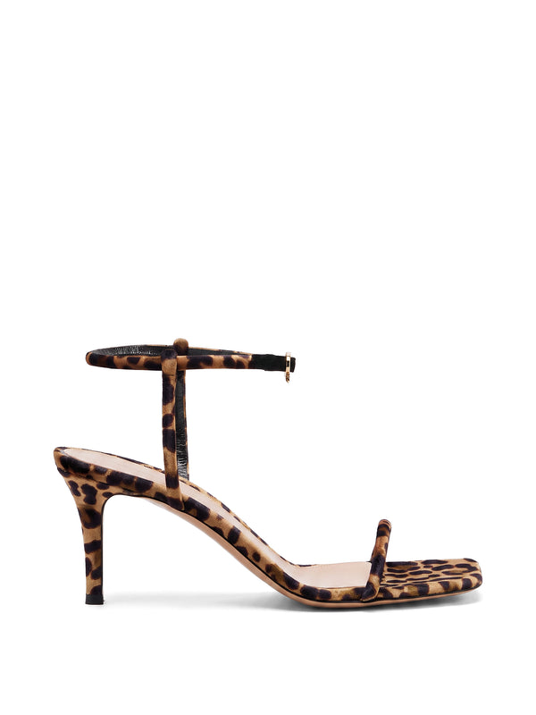 Leopard Print Velvet 70 Sandals
