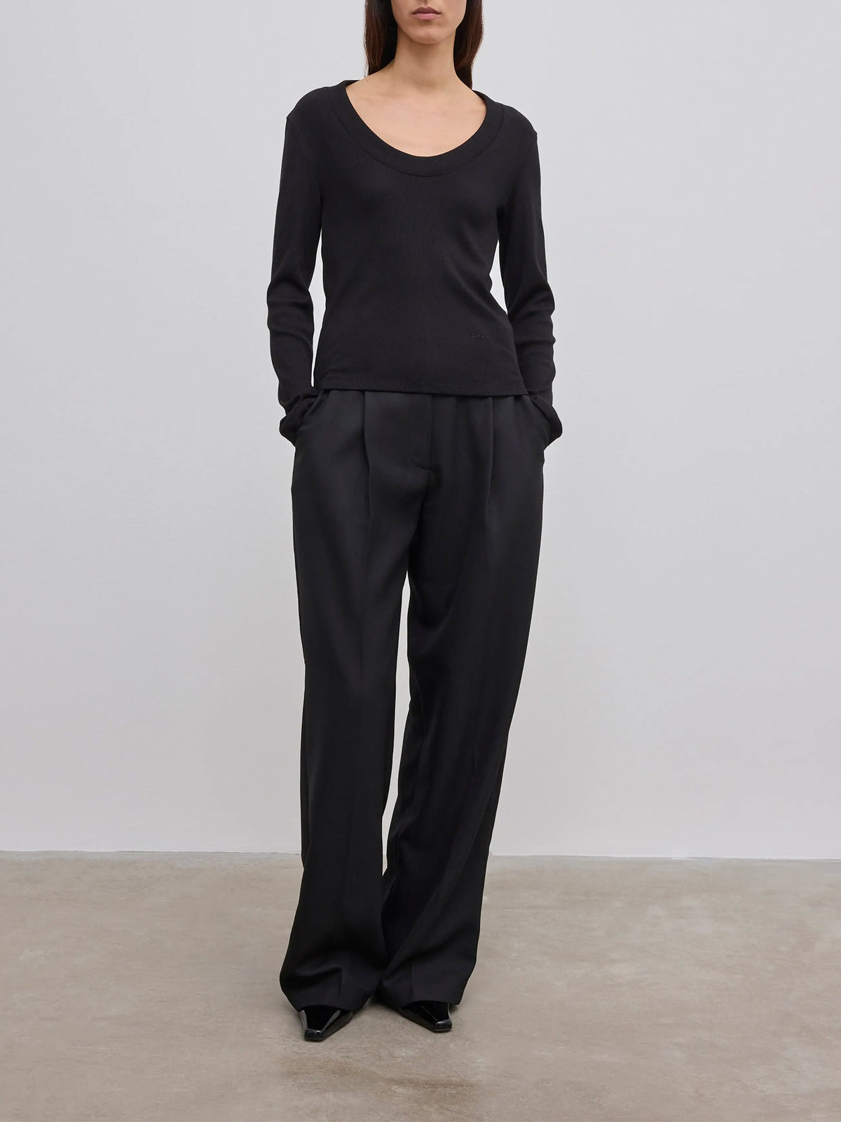Scoop Jersey Long Sleeve Top