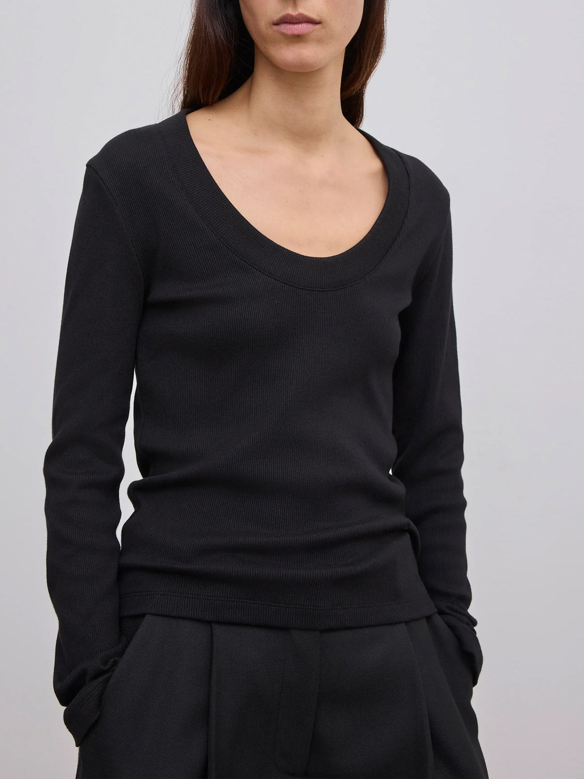 Scoop Jersey Long Sleeve Top