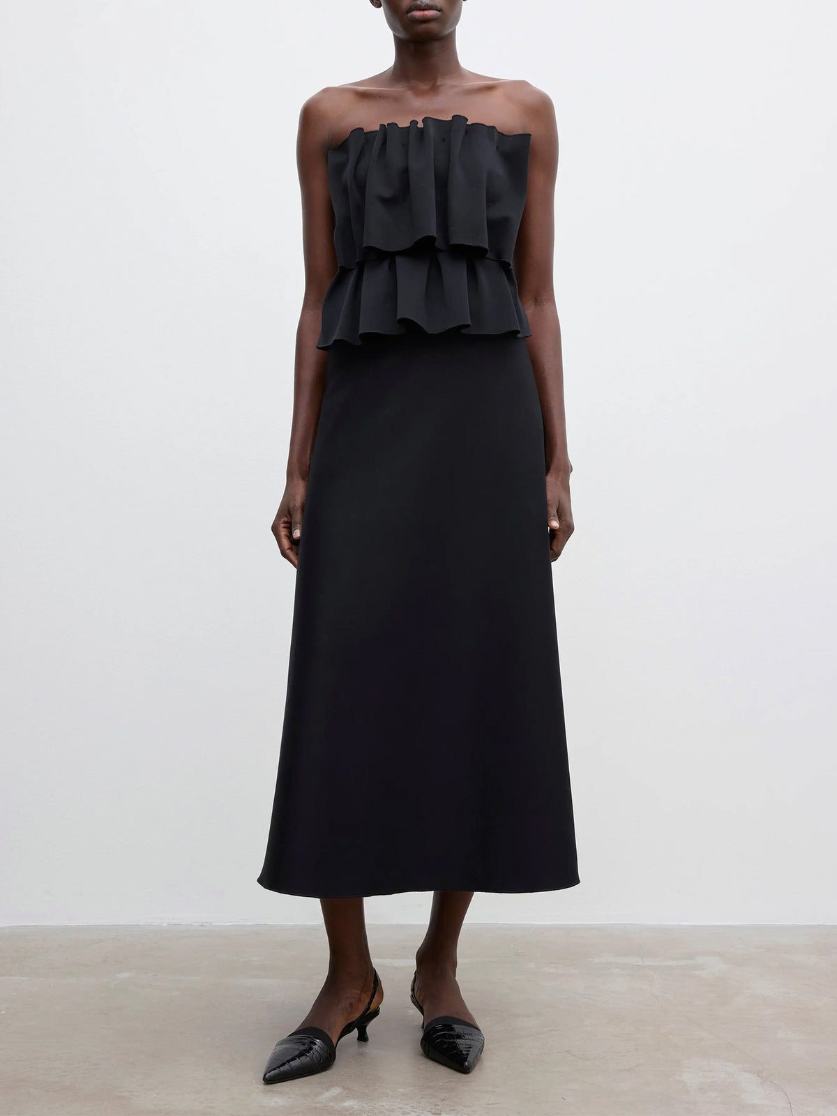 Sculpted Tube Midi Dress