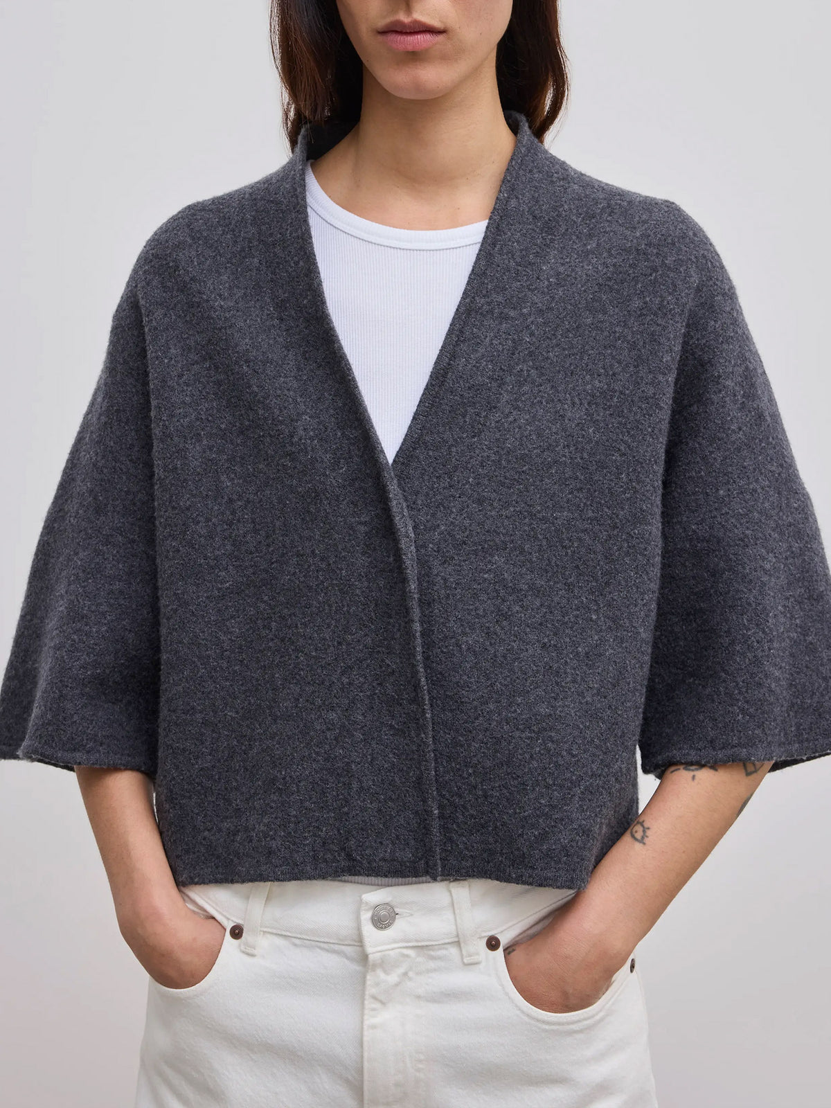 Short Wool Cardigan