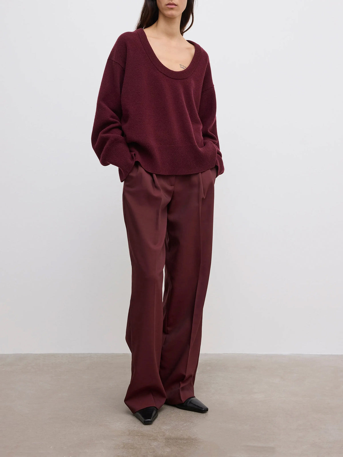 Soft Wool Scoop Sweater