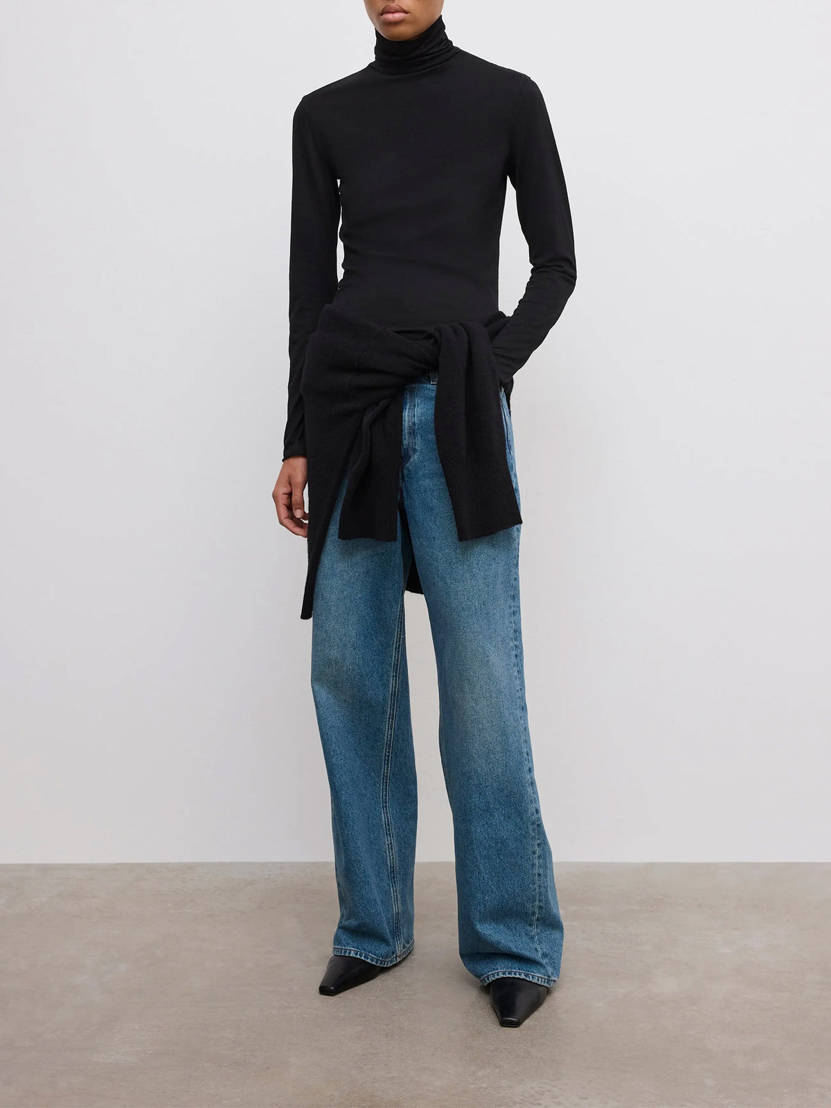 Wool Jersey Rollneck Sweater