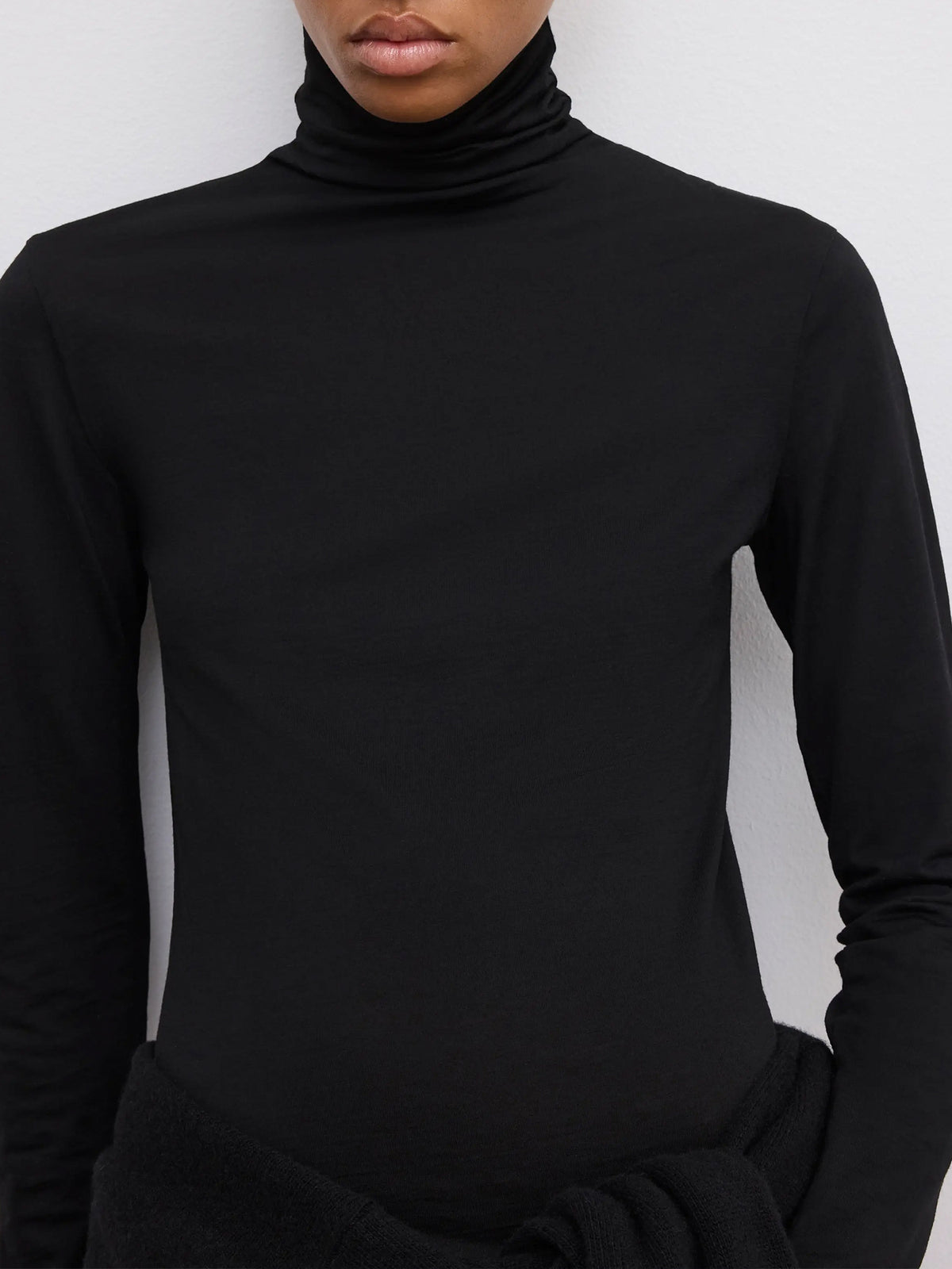 Wool Jersey Rollneck Sweater