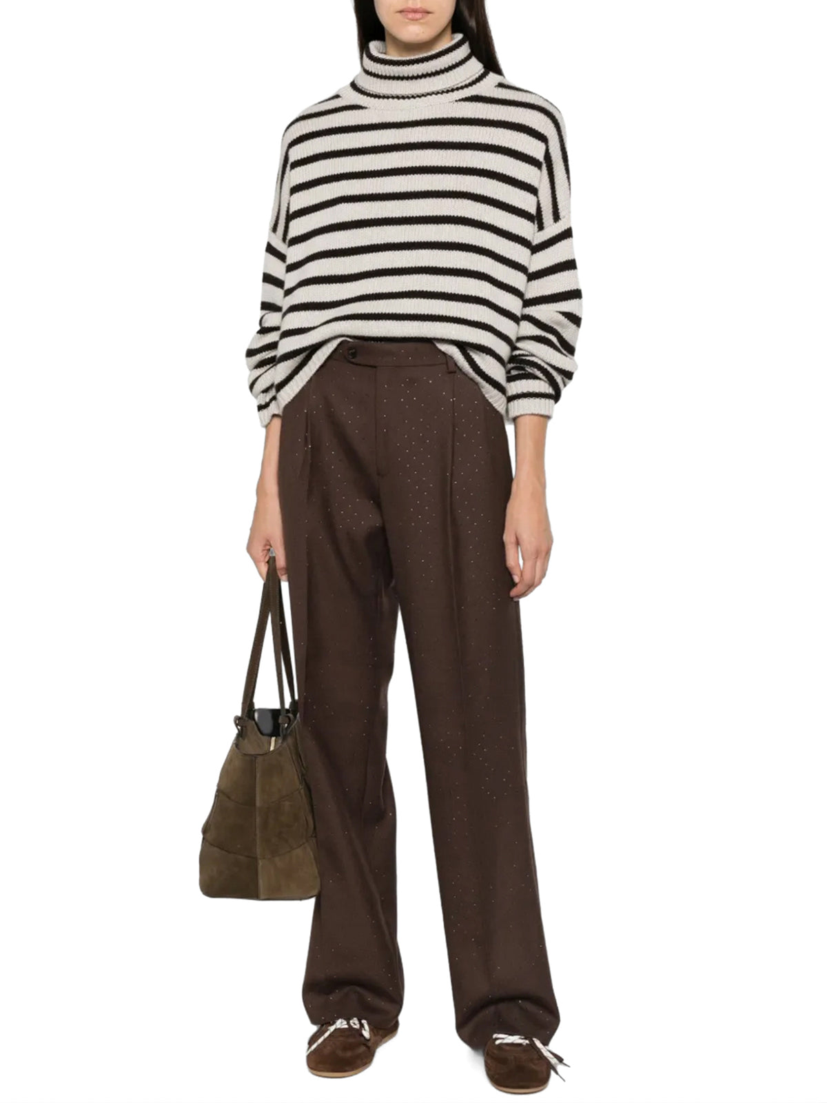 Zerlina Striped Cashmere Sweater