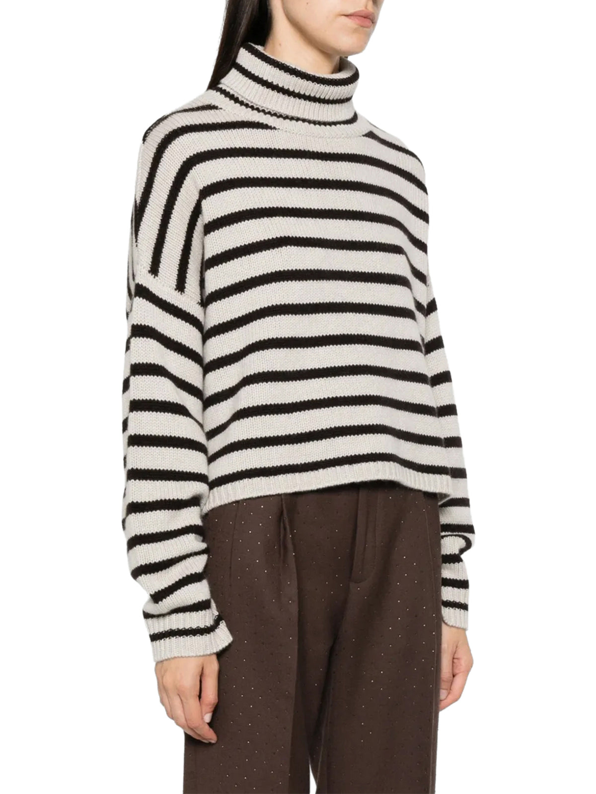 Zerlina Striped Cashmere Sweater