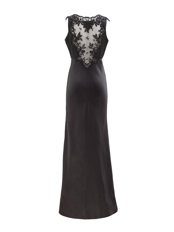 Scilla Lace-Back Silk Midi Dress