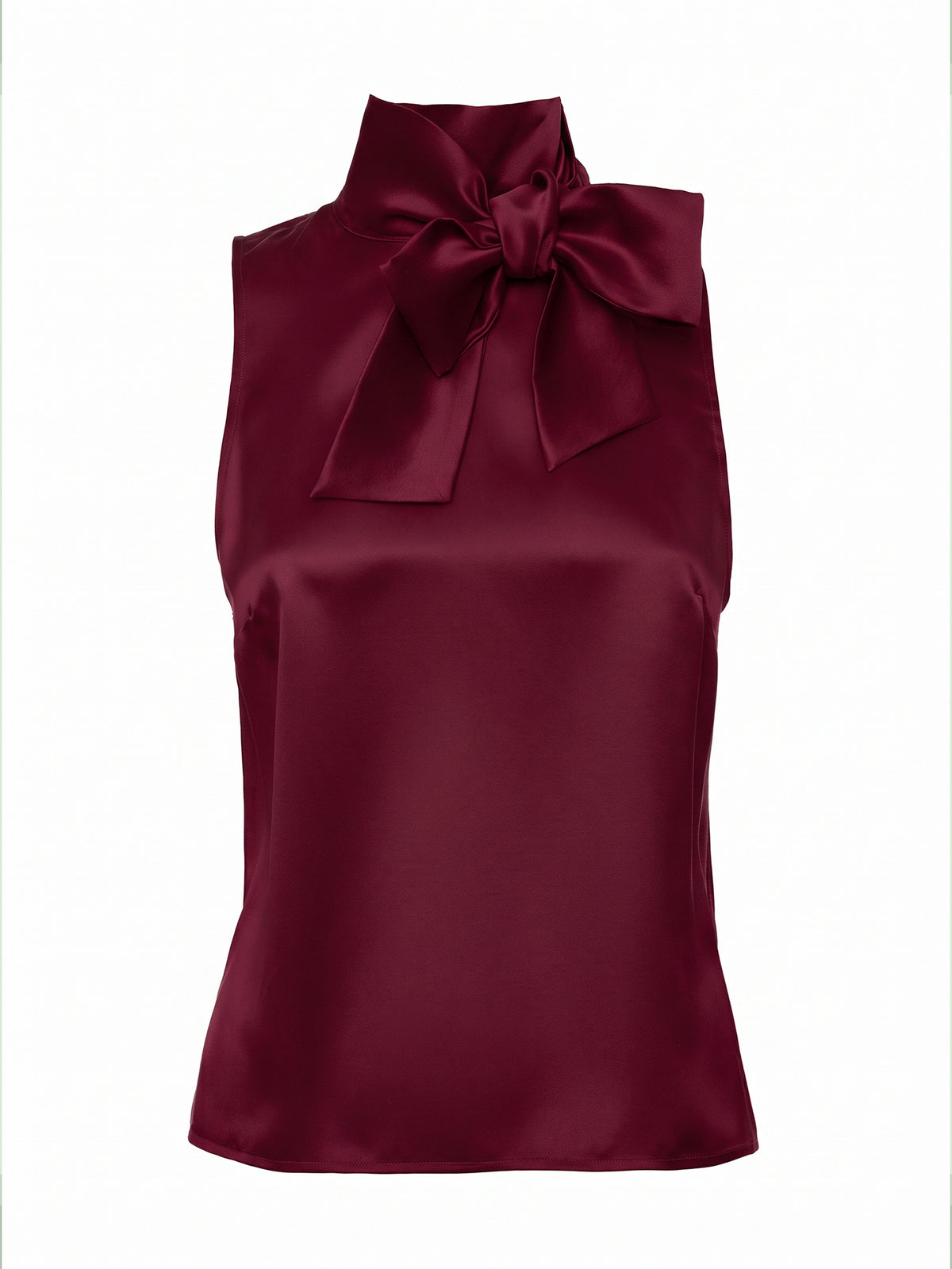 Diaspro Satin Tie-Neck Top