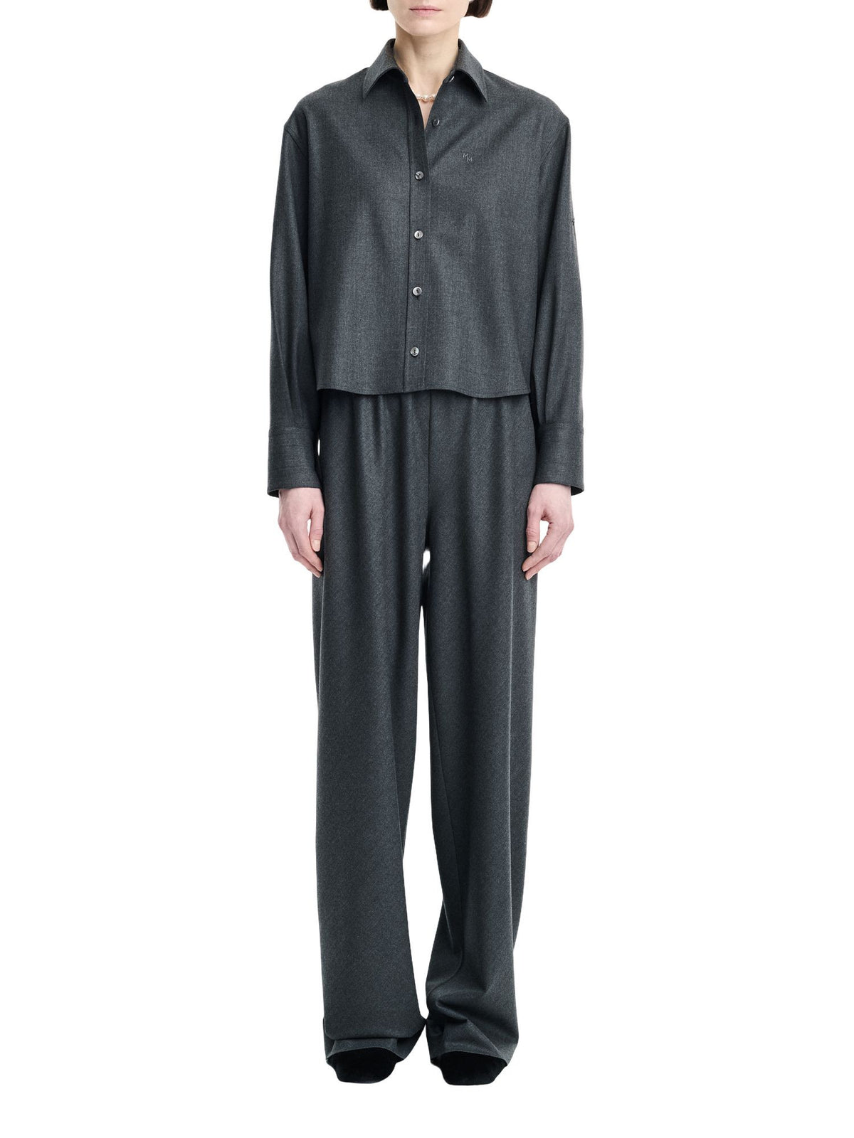 Bias Cut Wool Trousers