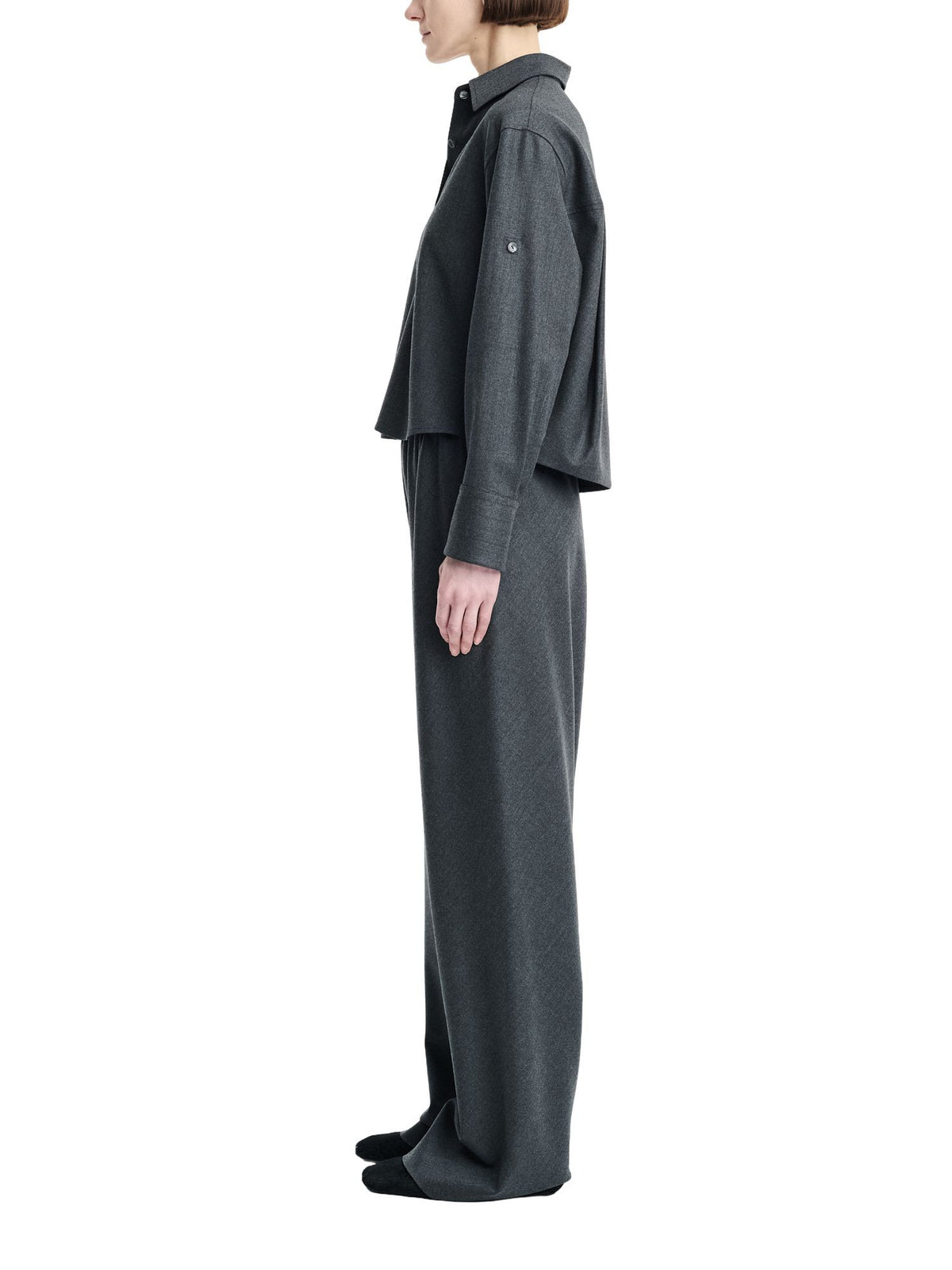 Bias Cut Wool Trousers