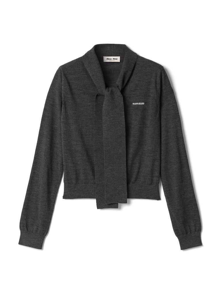 Miu Miu | Wool Cardigan with Neck Scarf – Kirna Zabête