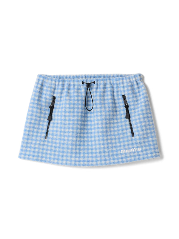 Vichy Fleece Mini Skirt