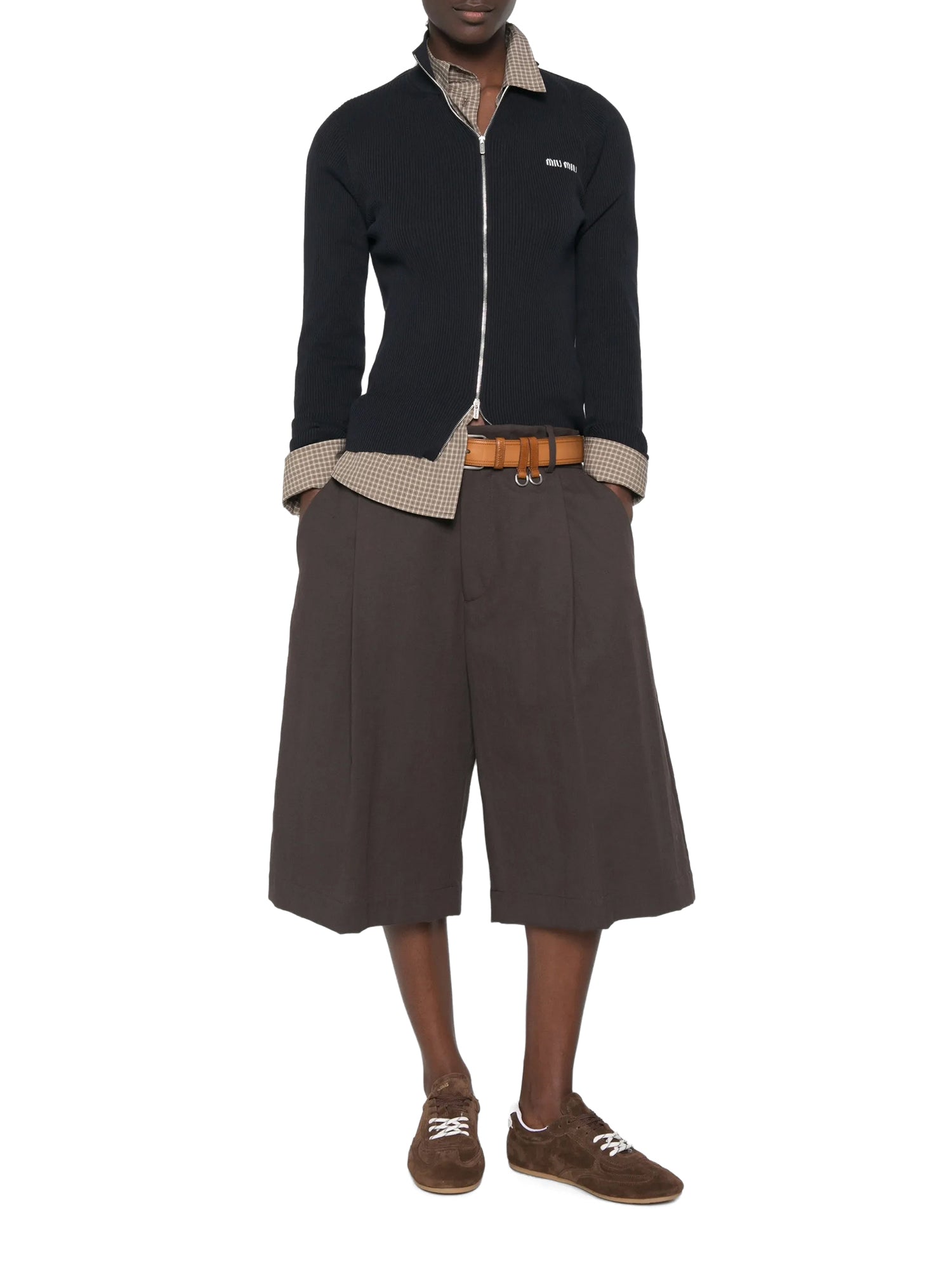 Cotton Zip-Up Cardigan