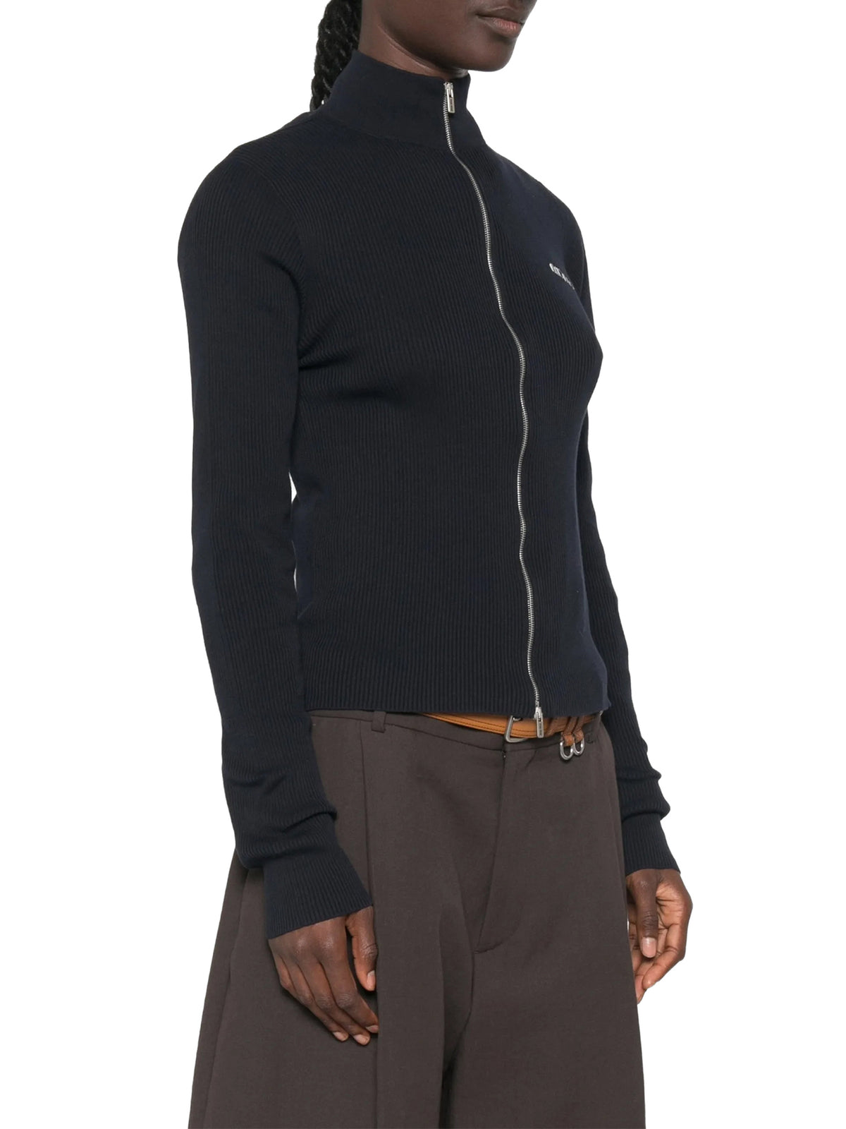Cotton Zip-Up Cardigan
