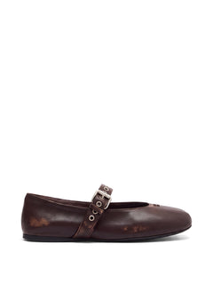 Leather Mary Jane Flats