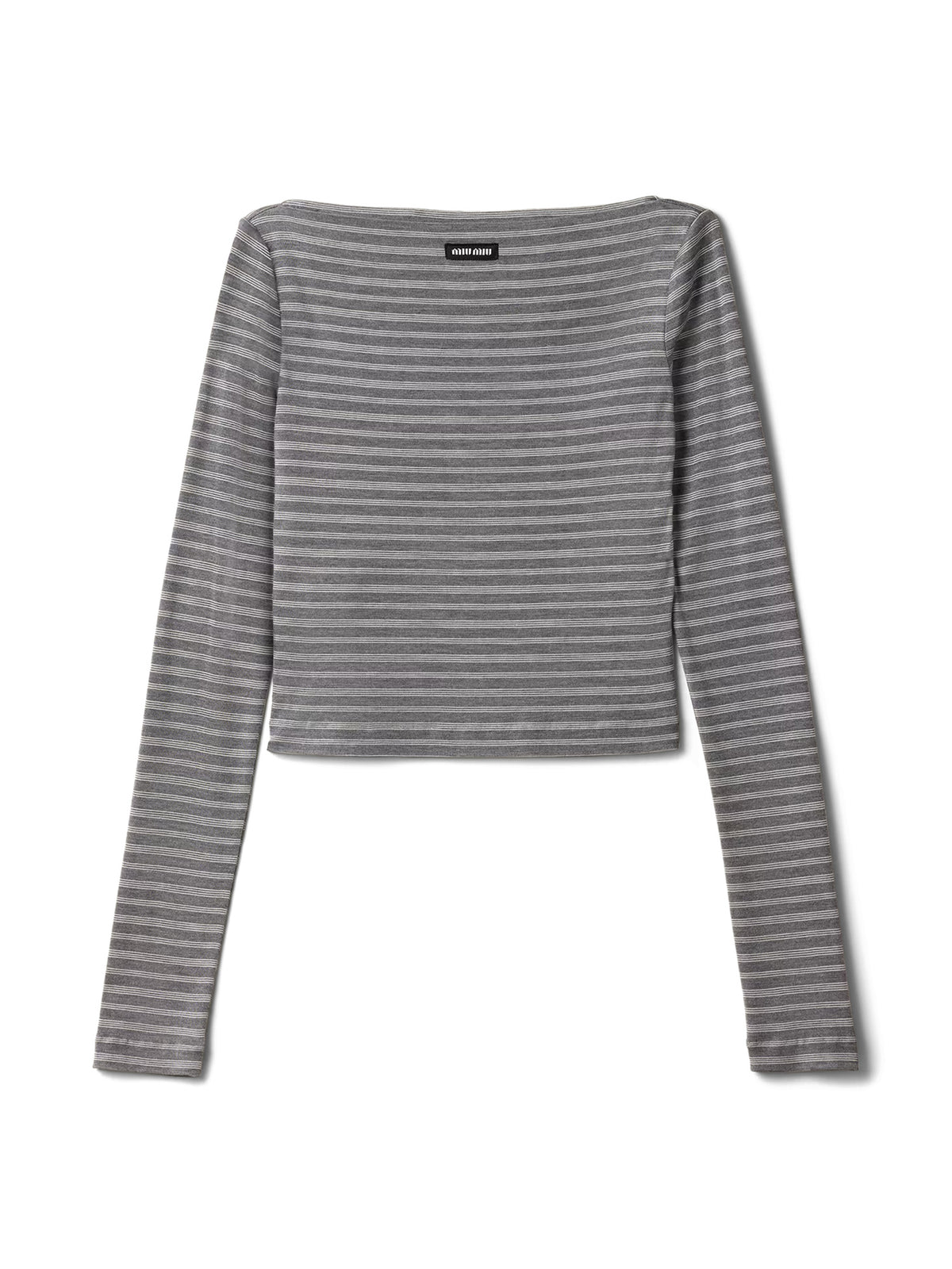 Striped Silk Jersey Top