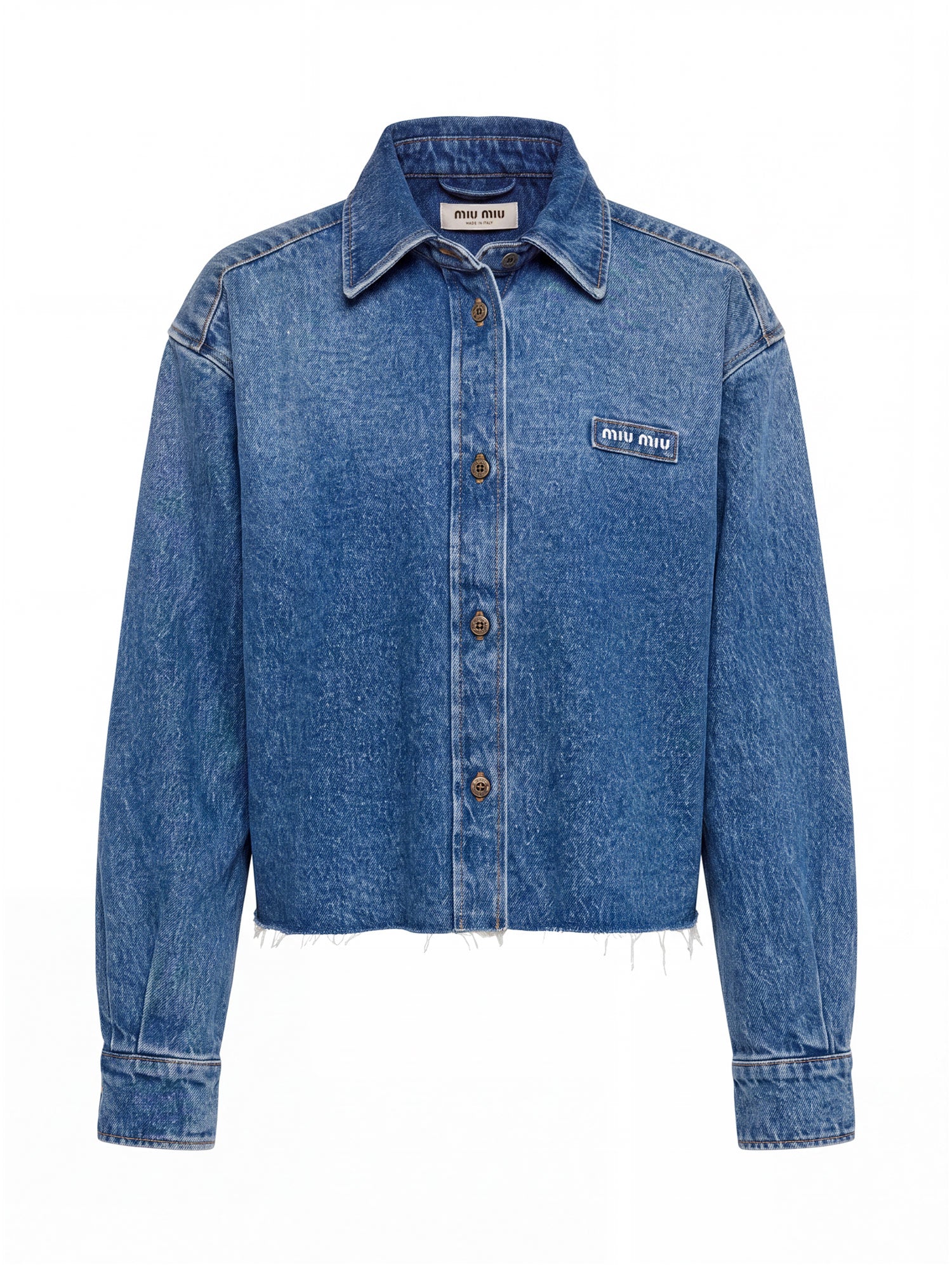 Raw Hem Denim Shirt