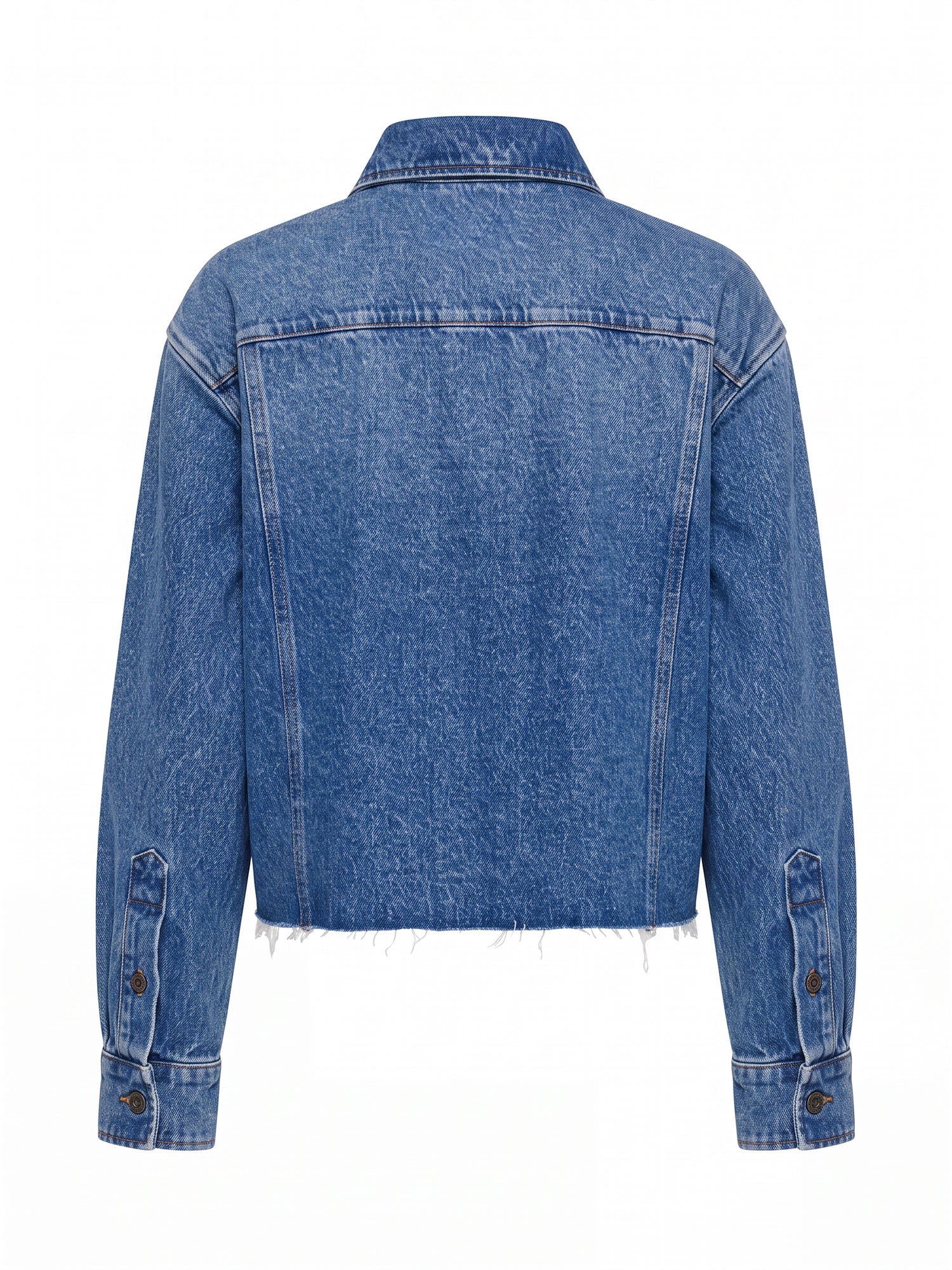 Raw Hem Denim Shirt
