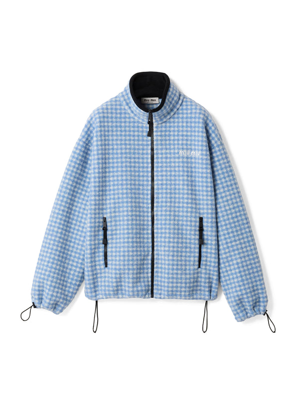 Gingham Check Fleece Jacket
