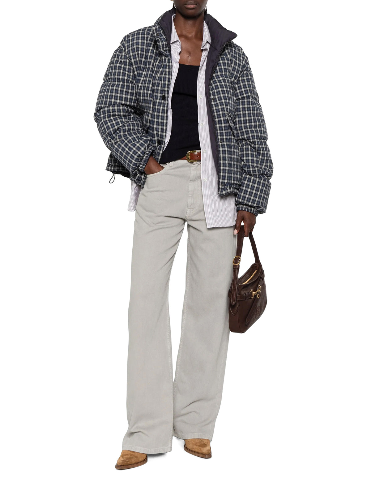 Reversible Plaid Puffer Jacket