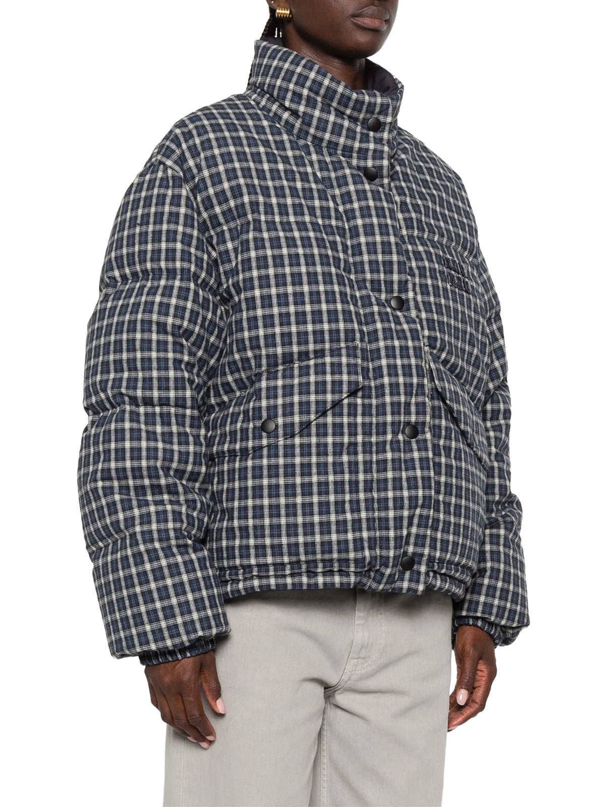 Reversible Plaid Puffer Jacket