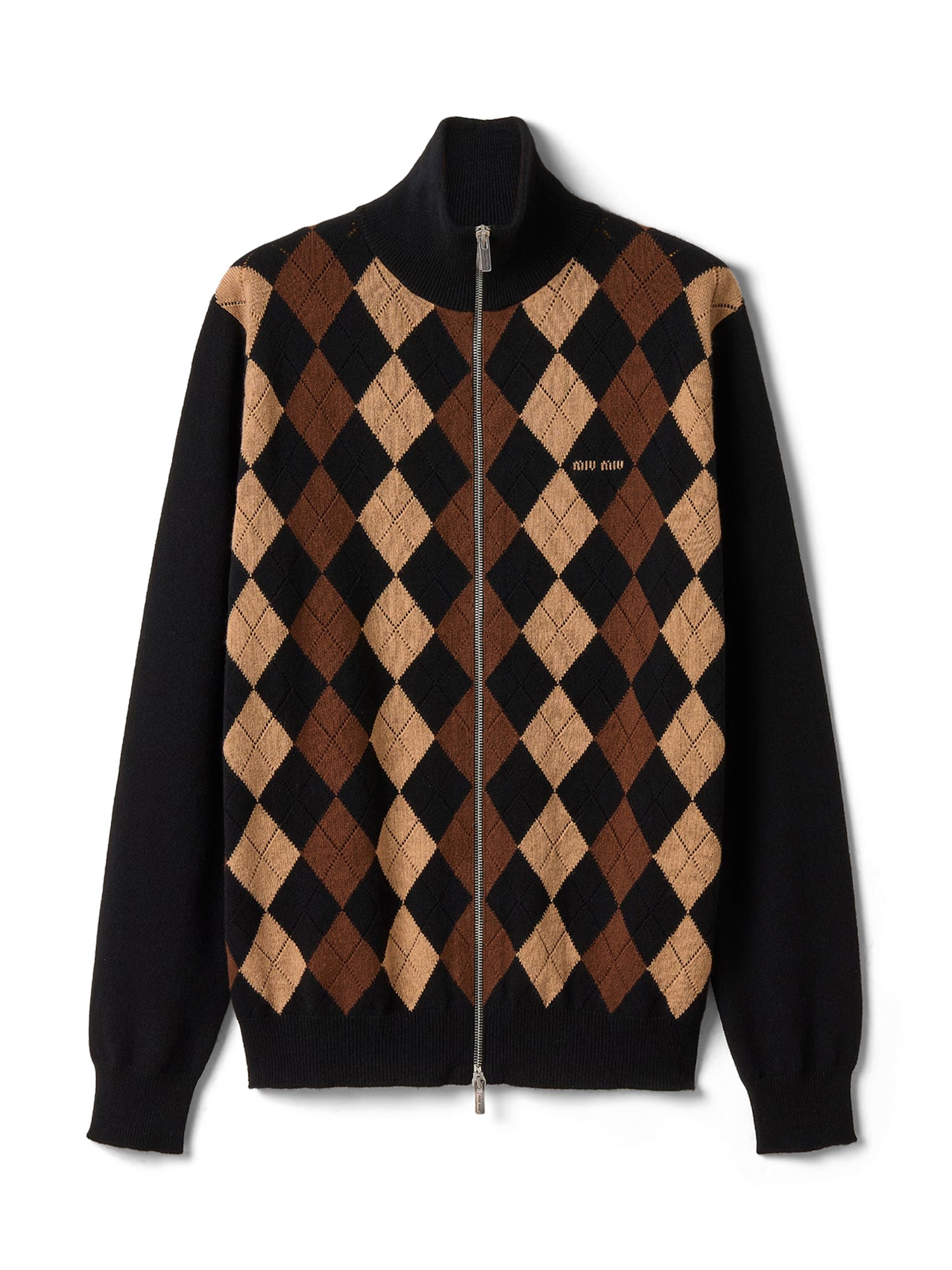 MIU MIU 2015FW コート Miu Miu | Argyle Cashmere Zip-Up Cardigan – Kirna Zabête
