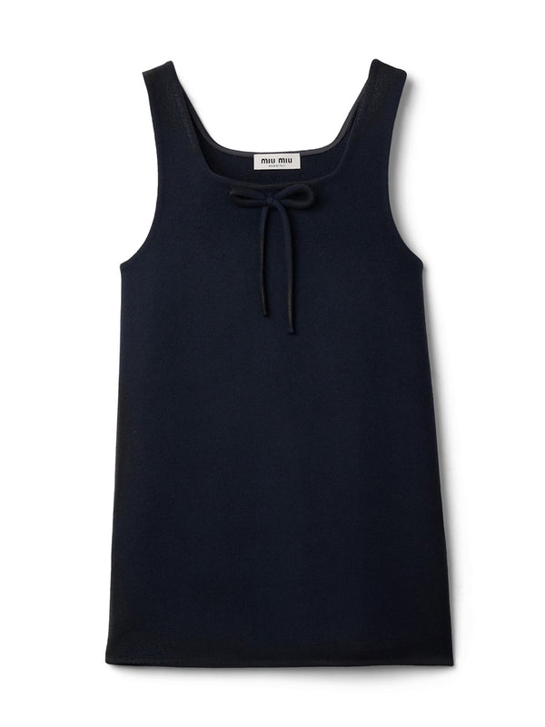 Waxed Double Wool Mini Dress