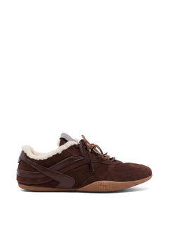 Shearling-Lined Suede Gymnasium Sneakers