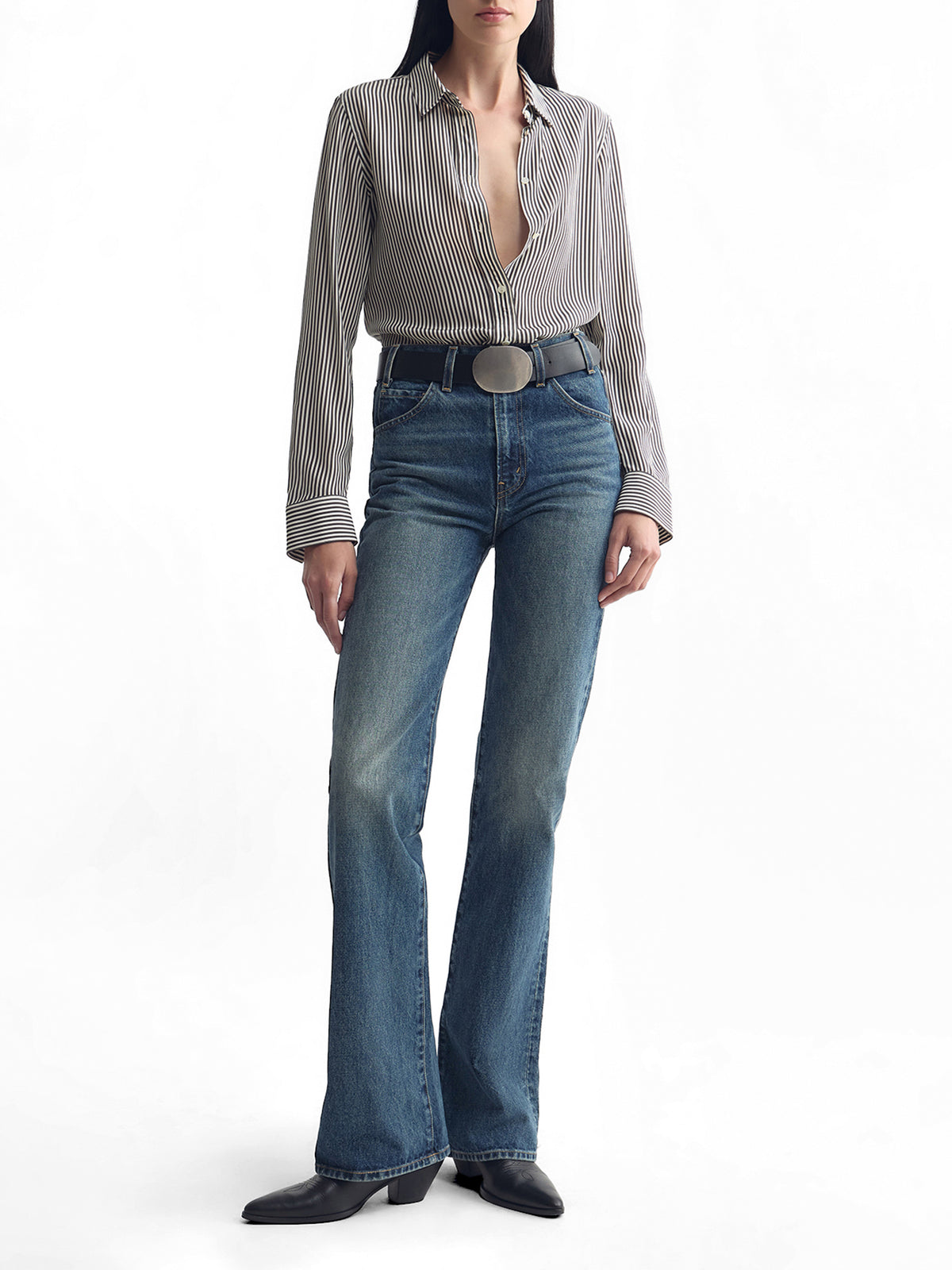 Gaia Striped Silk Shirt