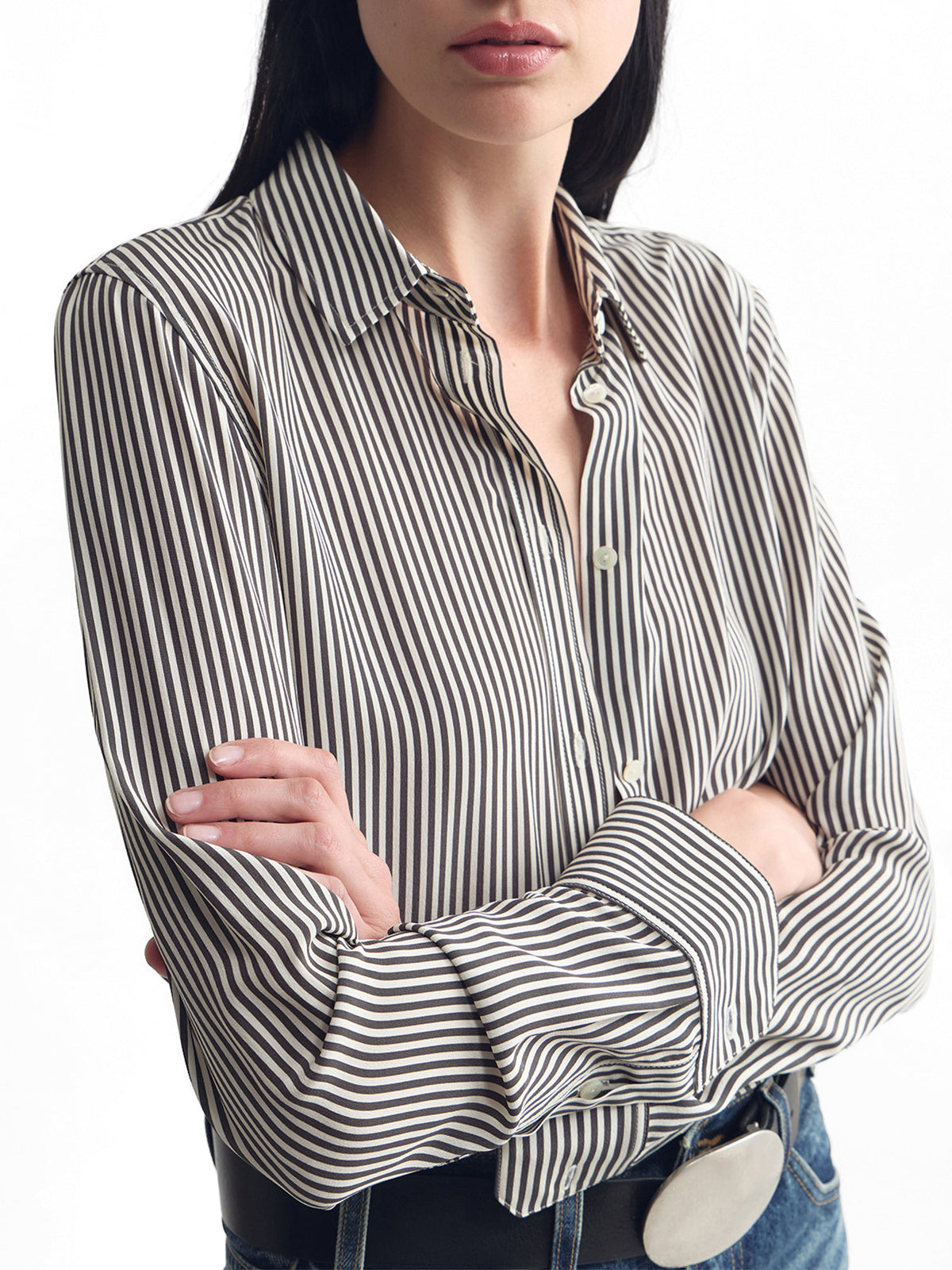 Gaia Striped Silk Shirt