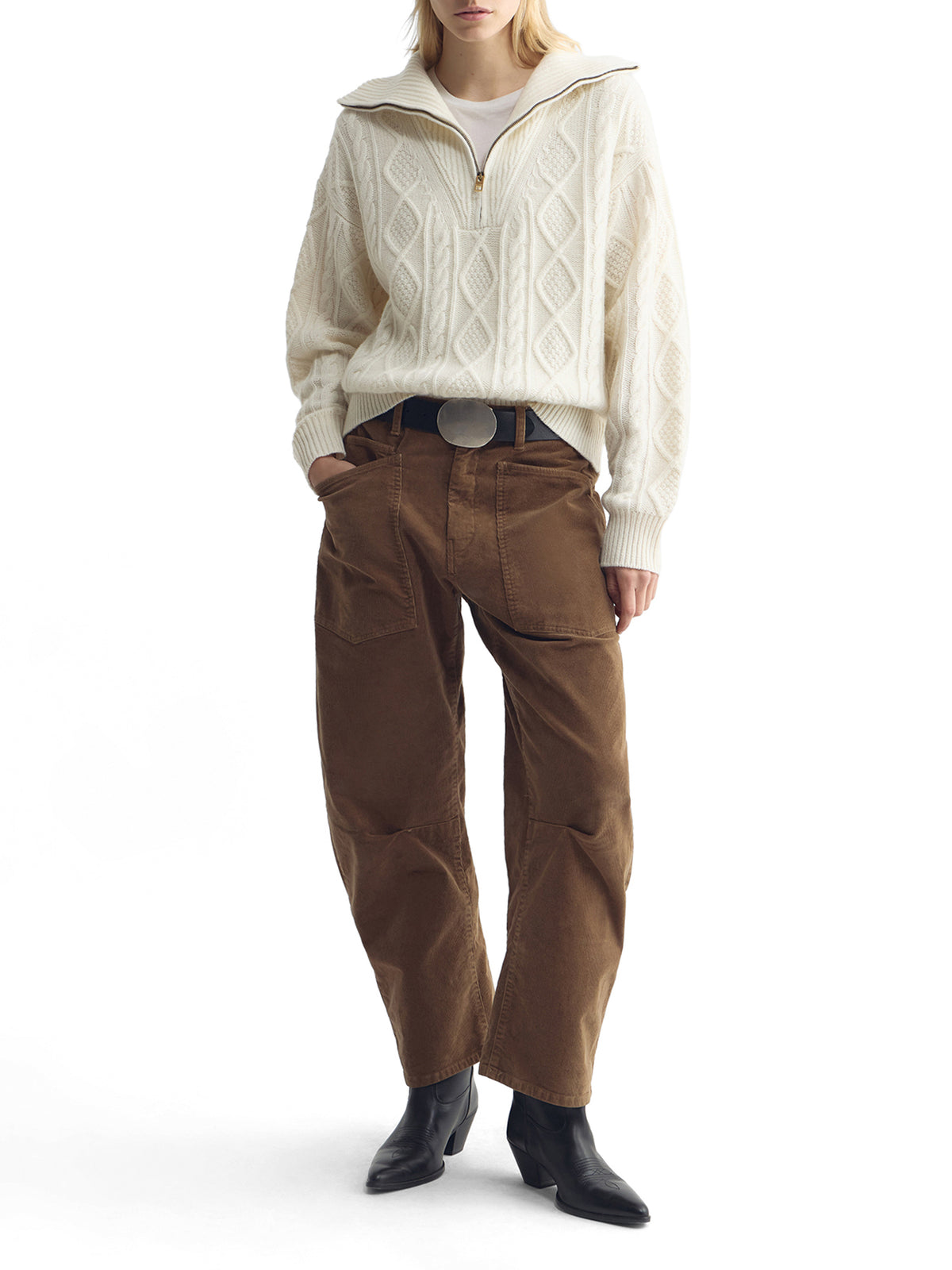 Jori Cable-Knit Cashmere Sweater
