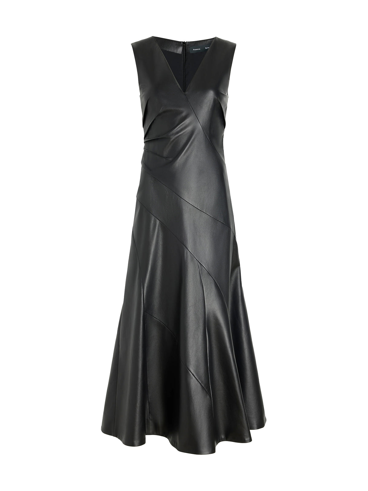 Kenza Nappa Leather Midi Dress