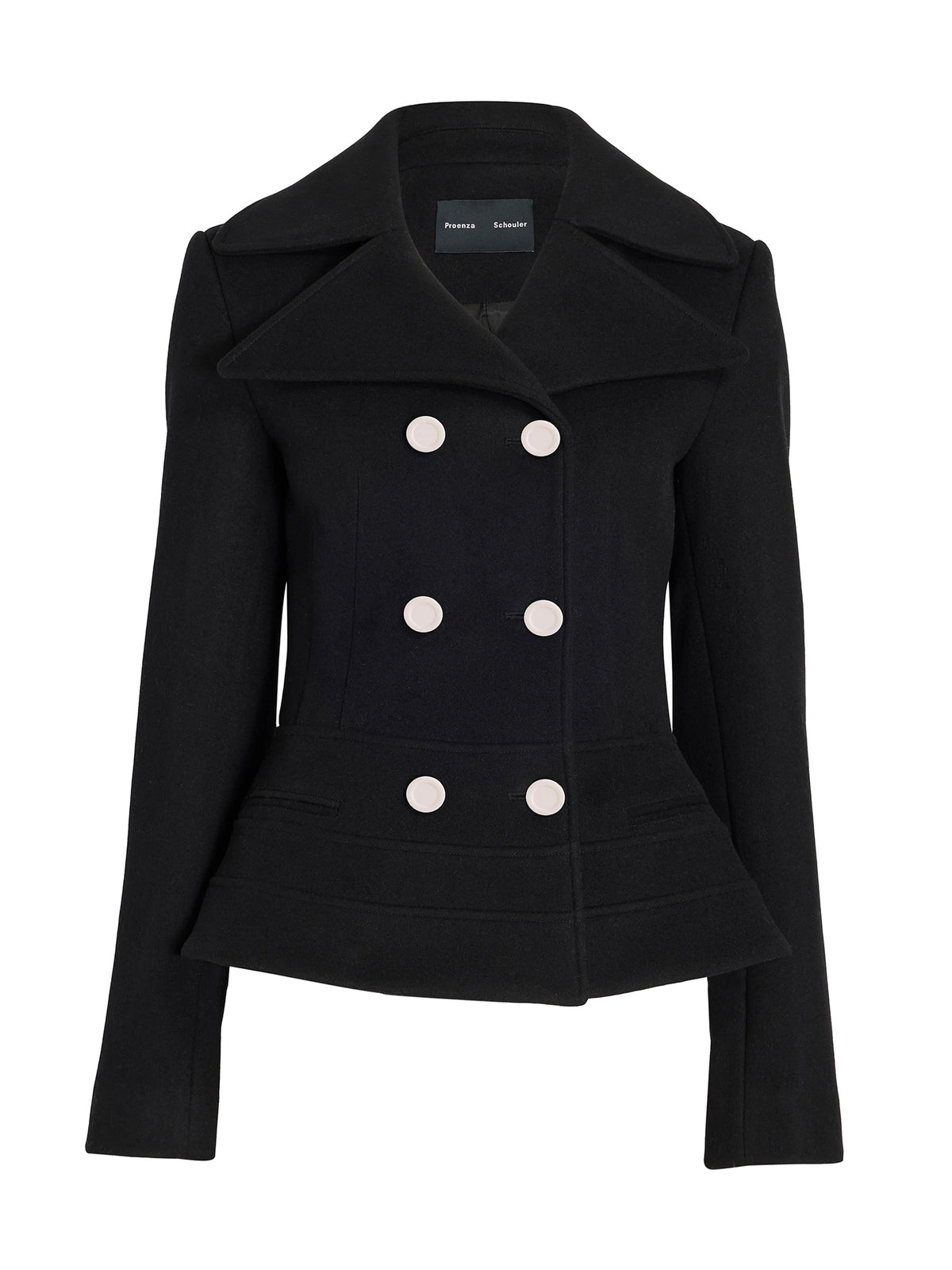 Romane Compact Melton Wool Peplum Jacket