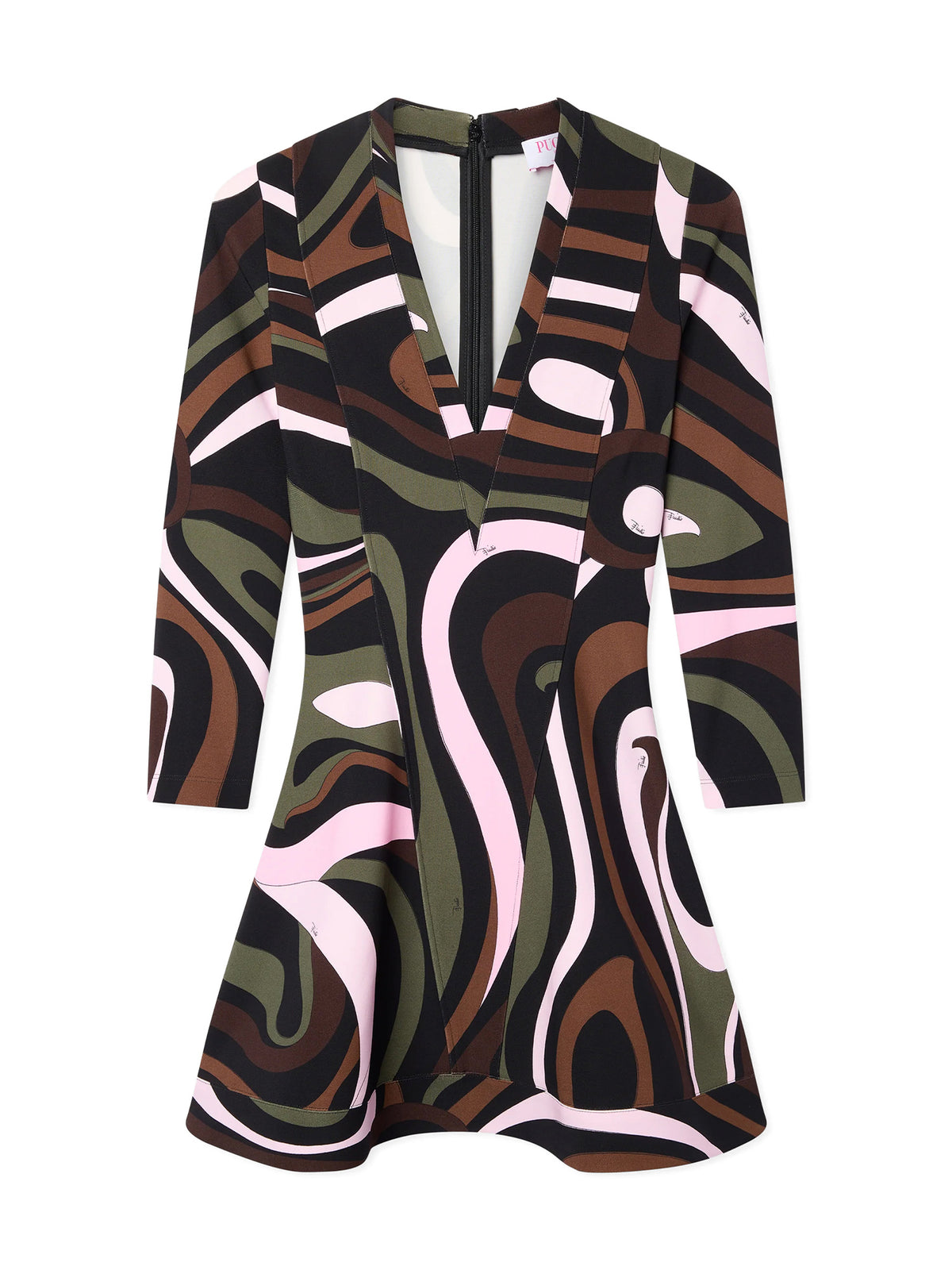 Marmo Print Compact Jersey Mini Dress