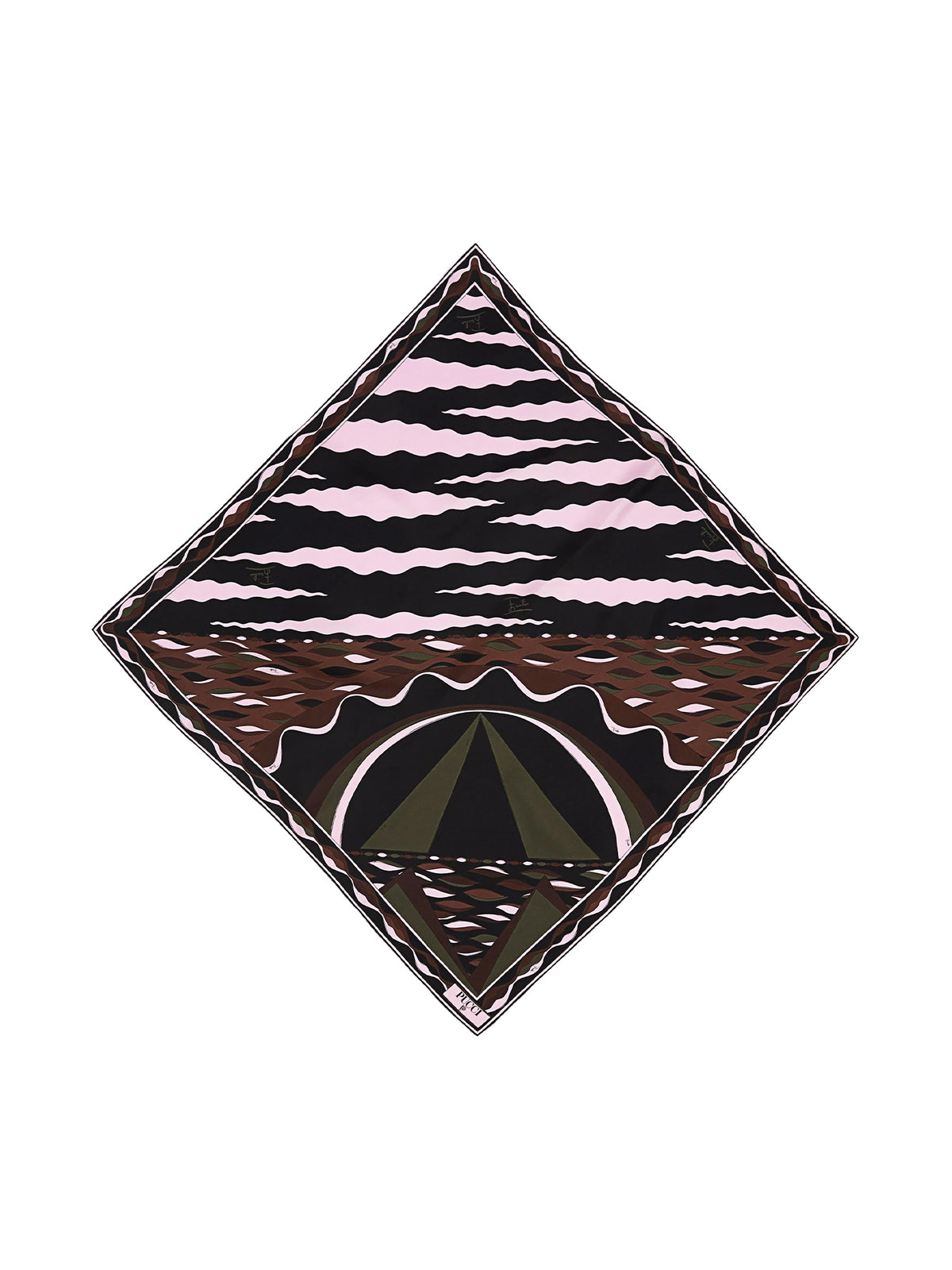 Mixed Print Silk Scarf