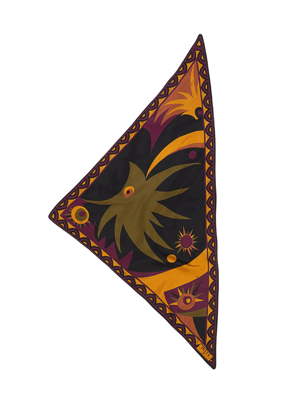Mixed Print Padded Triangle Scarf