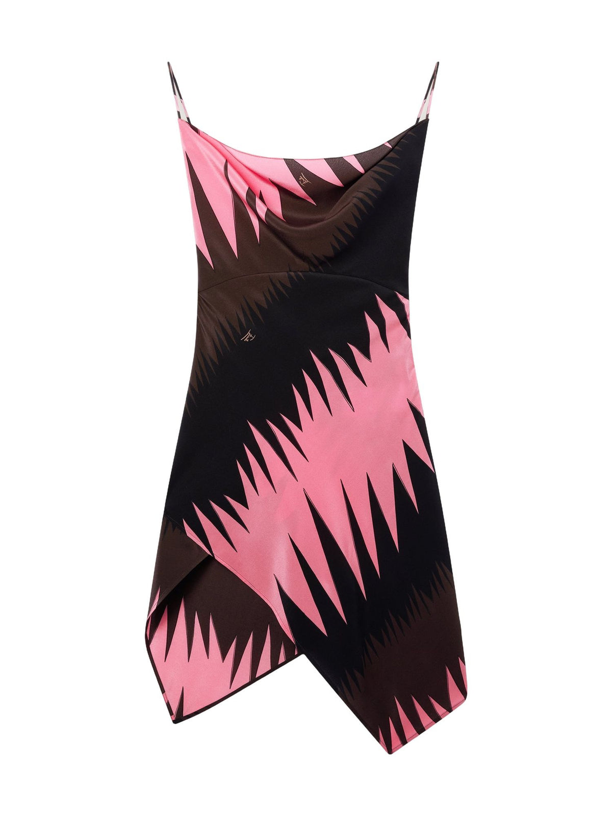 Drago Print Crêpe de Chine Foulard Mini Dress