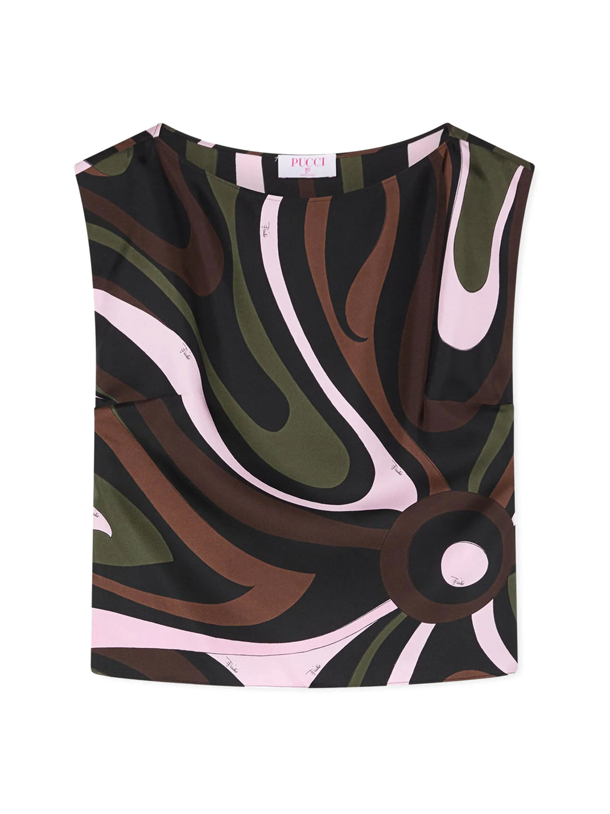 Marmo Print Silk Top