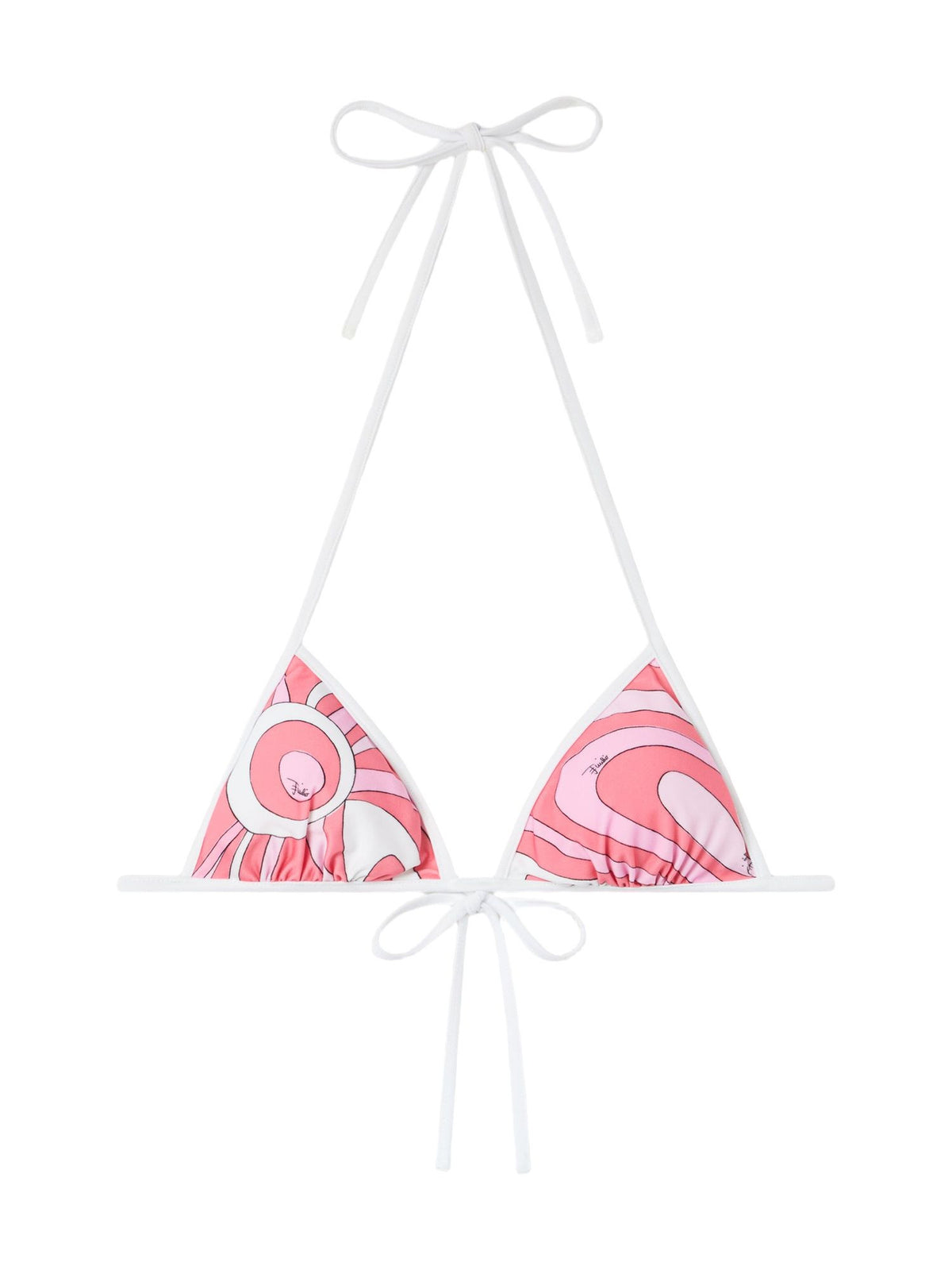 Marmo Print Triangle Bikini Top