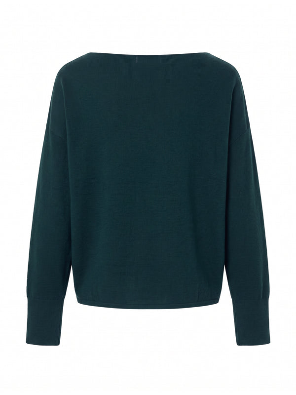 Long Sleeve Asymmetric Drape Sweater