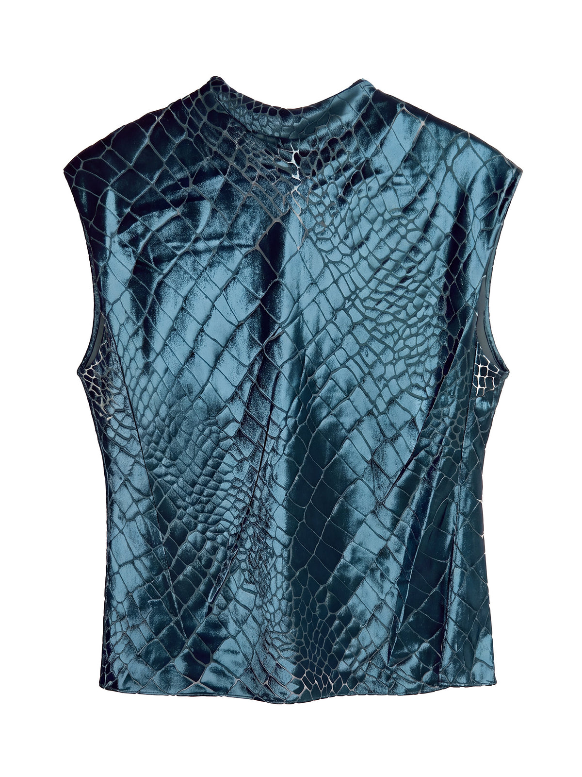 Velvet High Neck Top